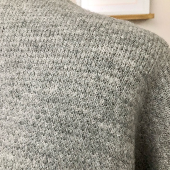 Umgee Heather Gray Cozy Knit Front Tie Slouchy Sweater - Picture 6 of 12